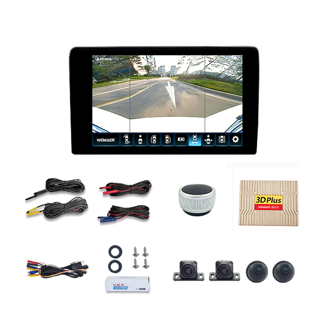 Câmera de carro 3D 360 de tela dividida