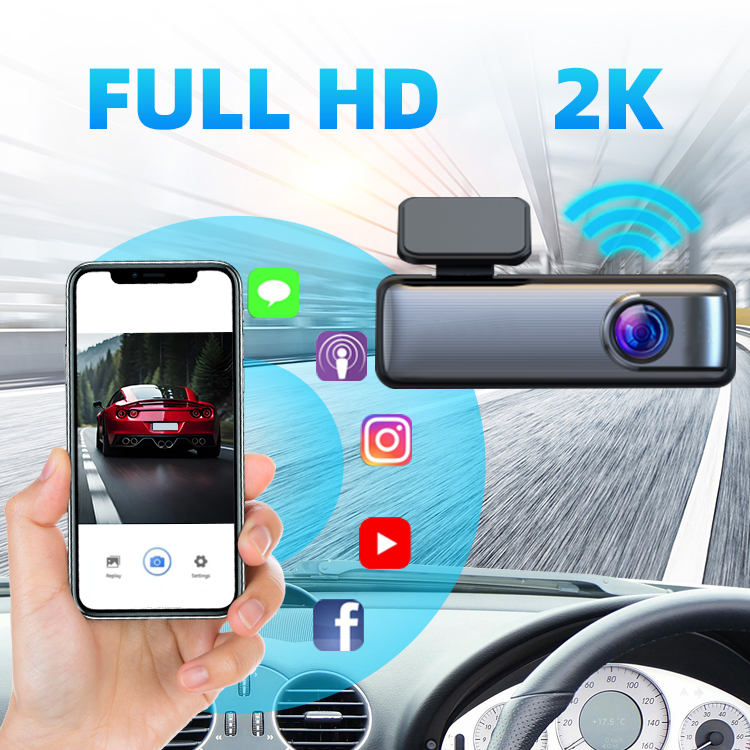 140 -Grad -Weitwinkel 1440p 2K Car Video Recorder DVR -Unterstützung 256 GB