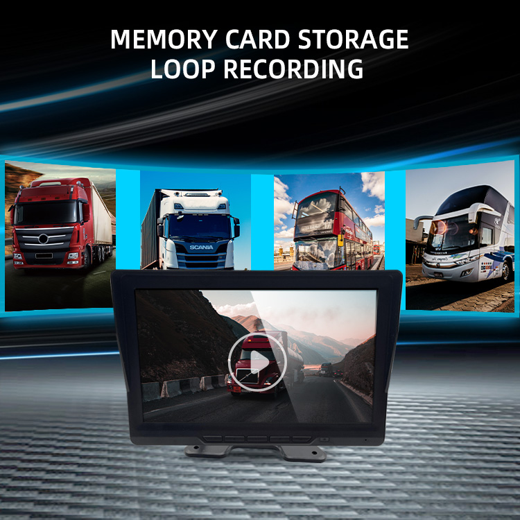 24 시간 주차 모니터 ADAS BSD 4CH 카메라 모니터 트럭 버스 용 시스템 - 128GB 지원