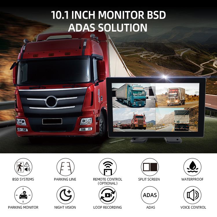 Monitor de cámara de automóviles para camiones de autobús - Sistema de ADAS BSD del vehículo