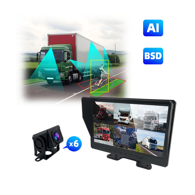 10,1 дюйма 6CH Camera Camera Truck BSD Система монитора сенсорного экрана