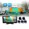 10,36 inch Màn hình 5Ch Máy ảnh âm thanh Báo động ánh sáng BSD Hệ thống máy ảnh xe tải AI