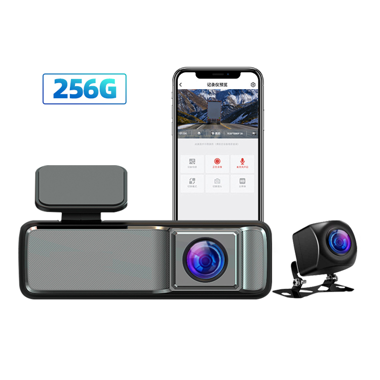 Wifi 1080p + 1080p عدسة مزدوجة Dash Cam 130 درجة + 110 درجة أمامية وخلفية كاميرات مزدوجة