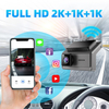 3カメラ2k+1080p+1080pビデオレコーダーwifiアプリコントロールカーDVRダッシュカム 