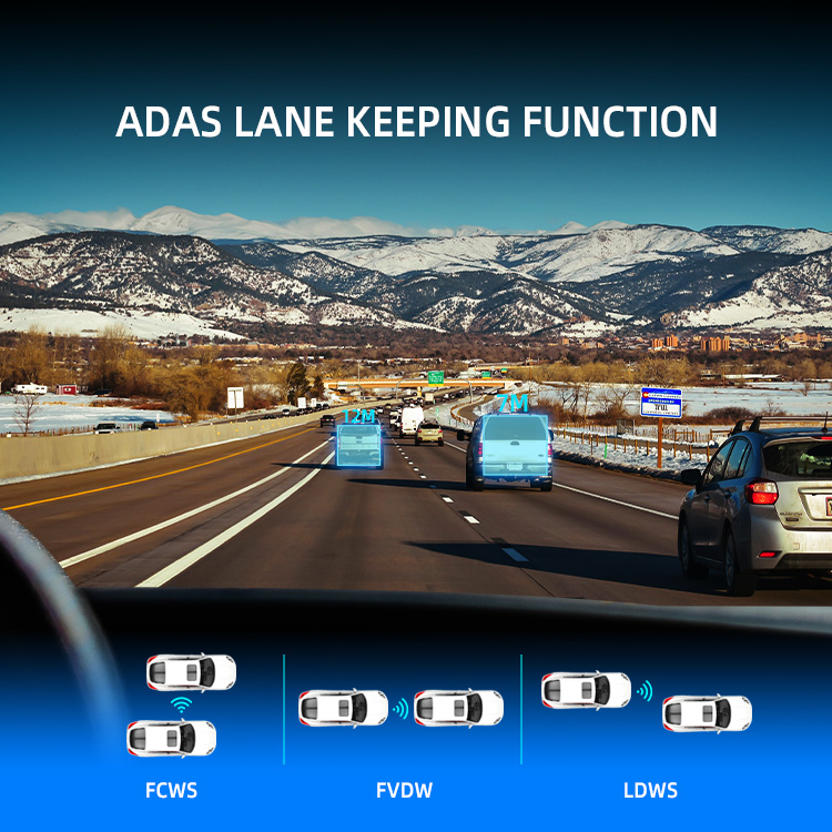 24 시간 주차 모니터 ADAS BSD 4CH 카메라 모니터 트럭 버스 용 시스템 - 128GB 지원