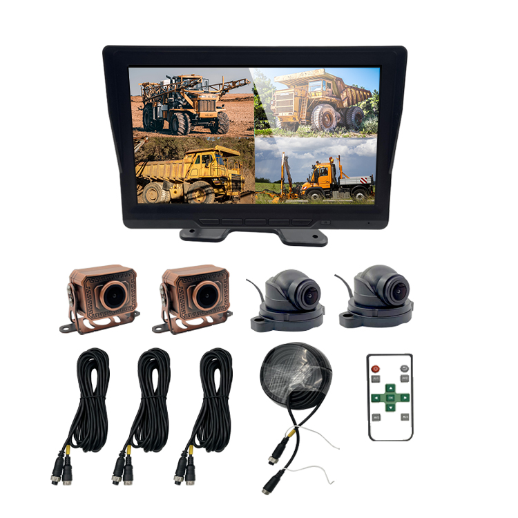 24 시간 주차 모니터 ADAS BSD 4CH 카메라 모니터 트럭 버스 용 시스템 - 128GB 지원