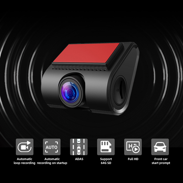 금속 자동차 DVR DASH CAM ADAS 루프 녹음 HD 720P DASHCAM 비디오 레코더