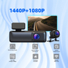 Wifi 2K + 1K ماشین DVR DASH CAM LENS DUALE REAR VIDEO VIDEO SUPPORTER 256 گیگابایت