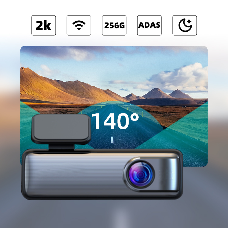 140 -Grad -Weitwinkel 1440p 2K Car Video Recorder DVR -Unterstützung 256 GB