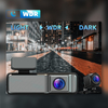 Wifi 1080p + 1080p عدسة مزدوجة Dash Cam 130 درجة + 110 درجة أمامية وخلفية كاميرات مزدوجة