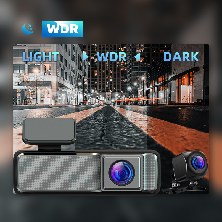 Wifi 1080p + 1080p عدسة مزدوجة Dash Cam 130 درجة + 110 درجة أمامية وخلفية كاميرات مزدوجة
