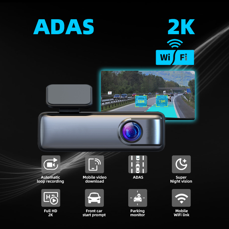 140 -Grad -Weitwinkel 1440p 2K Car Video Recorder DVR -Unterstützung 256 GB