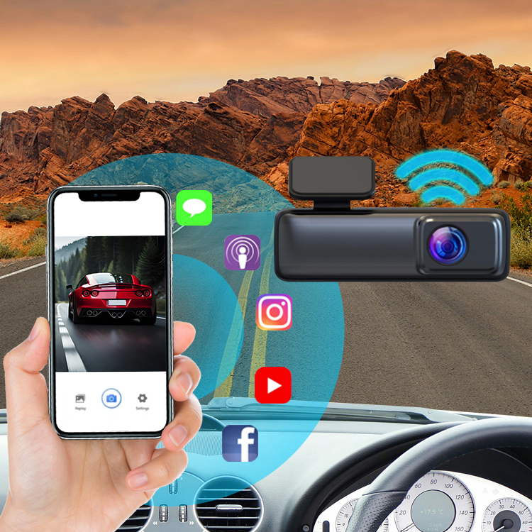 Wifi 2K + 1K ماشین DVR DASH CAM LENS DUALE REAR VIDEO VIDEO SUPPORTER 256 گیگابایت