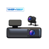 Wi -Fi 2K + 1K 자동차 DVR 대시 캠 듀얼 렌즈 리어 뷰 비디오 레코더 지원 256GB